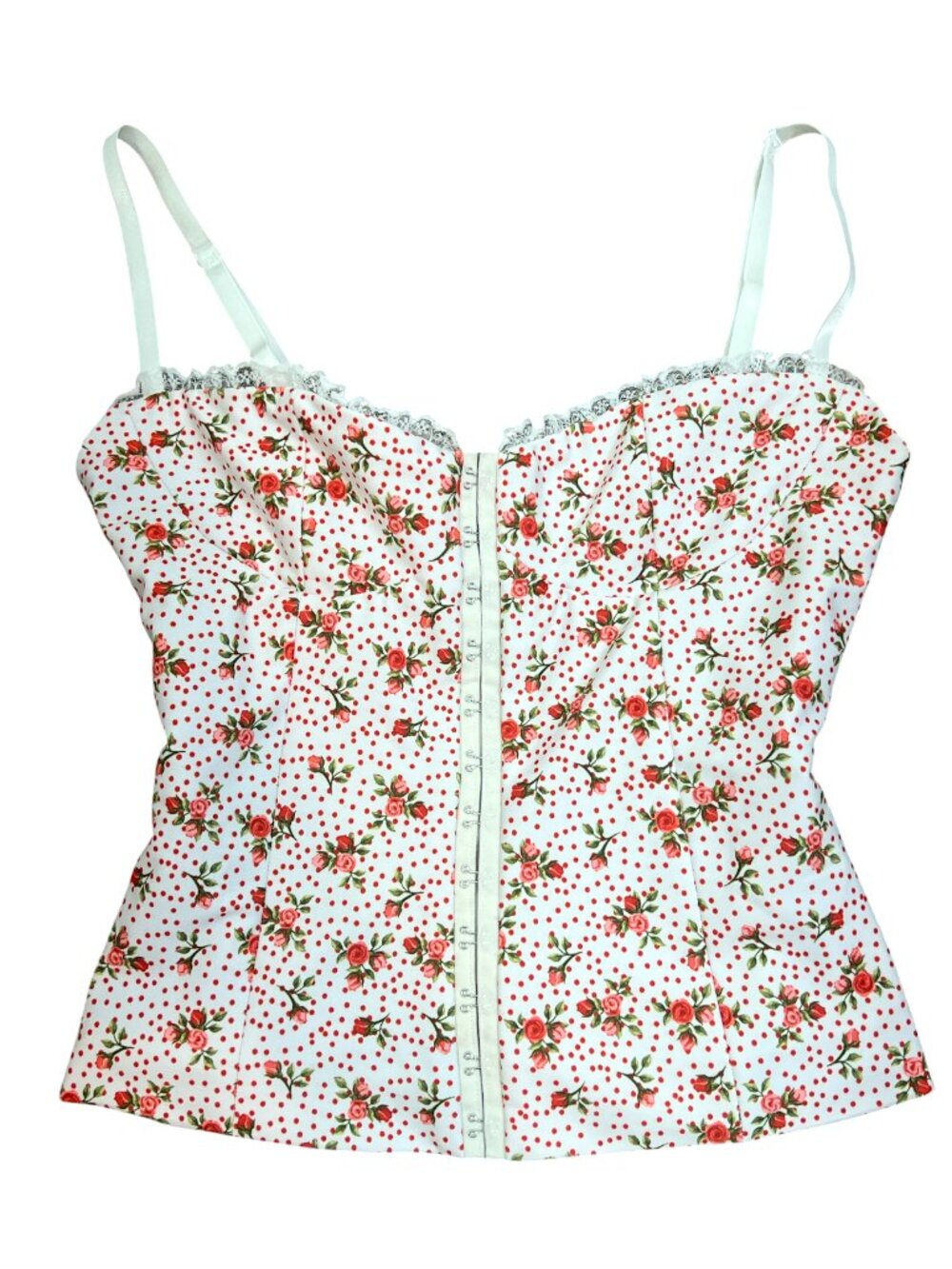 Bella Venice Caroline Corset Floral Roses Medium NWOT